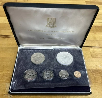 1973 First Coinage of the British Virgin Islands Proof Set Silver Dollar .925 - Image 1 of 4