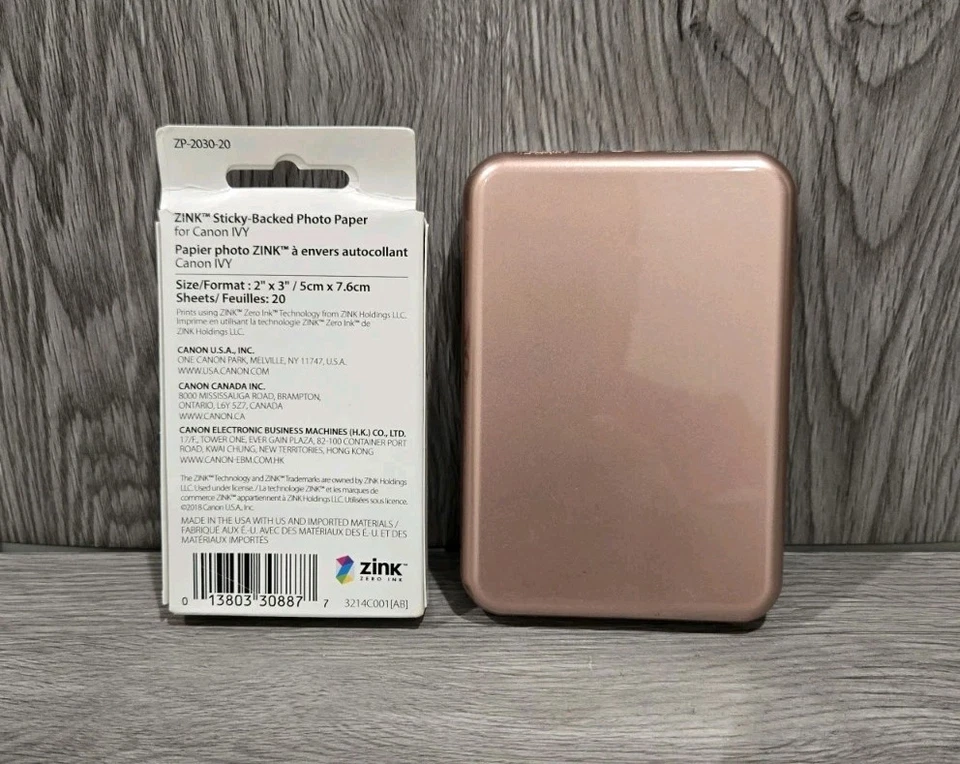 Canon Ivy Mini Mobile Photo Printer Rose Gold - No Charger  & 1pk Of 20 Sheets  - Image 1 of 4