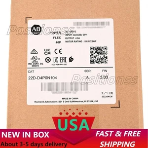 NUOVO AB 22D-D4P0N104 PowerFlex 40P AC Drive US Allen-Bradley 22DD4P0N104 - Foto 1 di 5