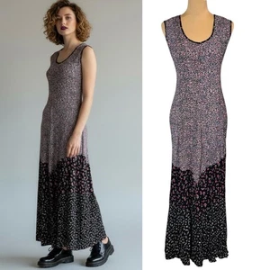 Maxi Vestido Vintage Años 90 Whimsigoth Talla L Floral Patchwork Hada Grunge Boho - Imagen 1 de 12