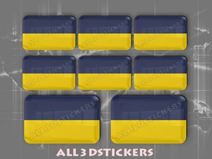 8 x Pegatinas 3D Relieve Bandera Chemnitz- Todas las Banderas del MUNDO - Imagen 1 de 1