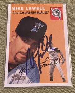2003 Topps Heritage #90 Mike Lowell Marlins Signed Autographed Baseball Card - Picture 1 of 1