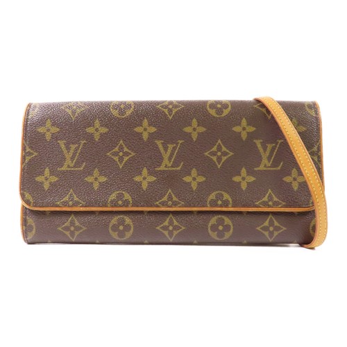 LOUIS VUITTON（LV） Borsa a tracolla Louis Vuitton LV GHW Pochette Twin GM M51852 Monogram Marrone