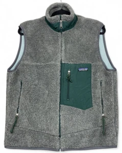 Vintage Patagonia Retro-X Vest Mens M Grey Green Fleece Zip 1998 90s USA 23044 - Picture 1 of 14