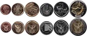 Südafrika 6 Stück UNC Kursmünzensatz, 10 20 50 Cent 1 2 5 Rand 2023 2024 - Bild 1 von 5