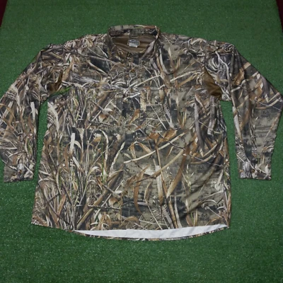 Drake Waterfowl Systems Max-5 Realtree Camo Shirt Vented Camouflage XXL Mens 2XL - Image 1 of 4