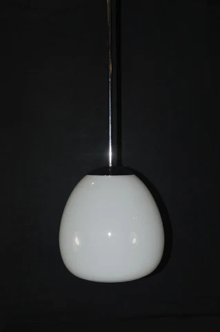 Vintage 1940s Rare Large Art Deco Opaline milk glass school house pendant light Cover