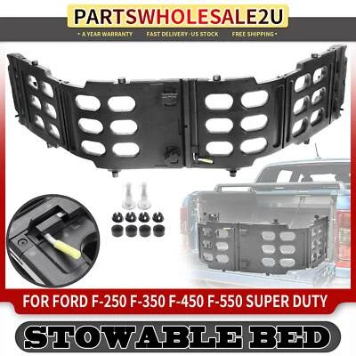 Kit extensor de cama trasero almacenable para Ford F-250 F-350 F-450 F-550 Super Duty negro Foto 1 de 4