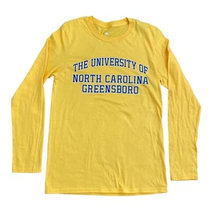 UNCG University North Carolina Greensboro Spartans LS T-Shirt Men S Yellow NWT - Picture 1 of 8