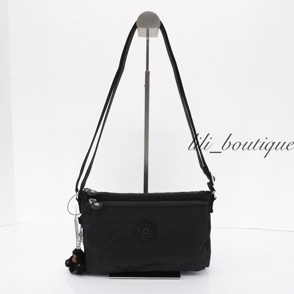 Kipling Ac7861 Mikaela Crossbody Shoulder Bag Purse Polyamide Black Tonal 49