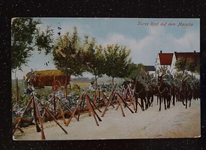 (GER-815) GERMANY 1915, Vintage postcard, WWI Short rest on the march - Picture 1 of 2