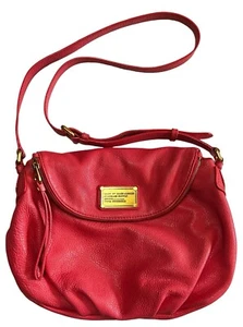 MARC BY MARC JACOBS Classic Q NATASHA Pink Leather Crossbody Purse HandBag Women - Picture 1 of 20