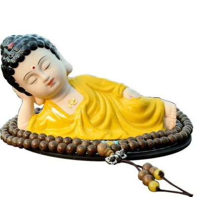 Buda de seguridad para decoración de automóviles porcelana té mascota casa calentamiento regalo tamaño pequeño Foto 1 de 4