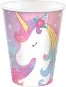 Enchanted Unicorn Fantasy Animal Kids Birthday Party 9 oz. Paper Cups - Picture 1 of 1