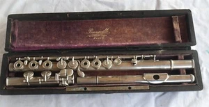 Vtg / Antique Bonneville Sterling Silver Flute Paris France made W/ Case - Picture 1 of 13