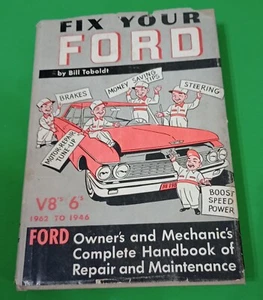 FIX YOUR FORD - Bill Toboldt - Vtg Repair Maintenance Book 1970-1964 Illustrated - Picture 1 of 4