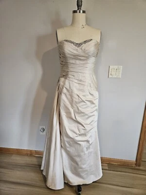 Vestido de Noiva Ian Stuart Seda Sem Alças Querida 10 Marfim Sereia Bombshell  - Imagem 1 de 4