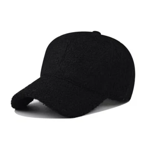 Winter Baseball Caps Lamb Wool Adjustable Warm Hat Peaked Cap for Women Girl New - Picture 1 of 30
