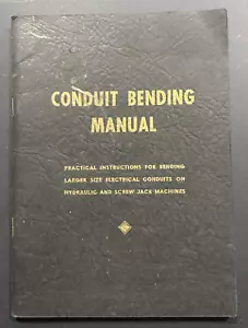 1939 Conduit Bending Manual Bending On Hydraulic And Screw Jack Machines Kruger - Imagen 1 de 4
