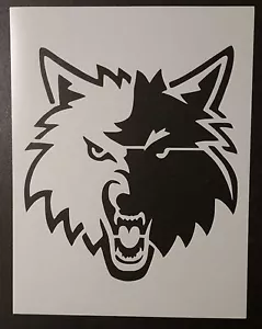 Minnesota Timberwolves Timber Wolves 8.5" x 11" Stencil FAST FREE SHIPPING - Picture 1 of 1