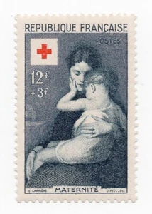1954 - Francia - Pro Croce Rossa, Carrière MNH** - Picture 1 of 2