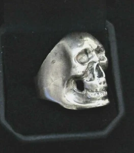 STERLING SILVER BIKERS SKULL  RING #23G200358 - Picture 1 of 3