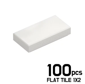 LEGO X100 FLAT TILE 1X2 WHITE COLOR 306901 3069 - Picture 1 of 1