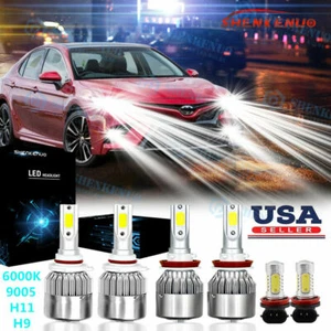 For Toyota Camry 2007-2014 6000K LED Headlight + Fog Light 6x Bulbs Combo Kit - Picture 1 of 12