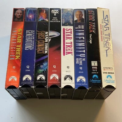 Star Trek VHS Lot 8 Movie TV Show Collection Cage Infinity Insurrection Sci-Fi - Image 1 of 4