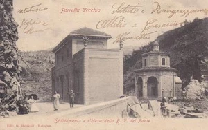 A8577) PORRETTA VECCHIA (BOLOGNA) STABILIMENTO E CHIESA B. V. DEL PONTE. VG 190? - Bild 1 von 1
