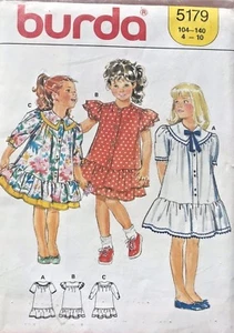 Burda Children's Dress  Pattern 5179 Size 4-10 UNCUT - Picture 1 of 2