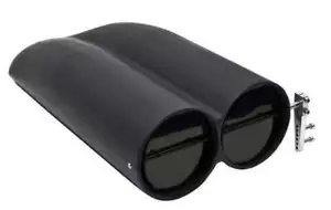 Aluminum Shot Gun Style Scoop Single Or Dual Quad Air Filter Smooth Black - Bild 1 von 1