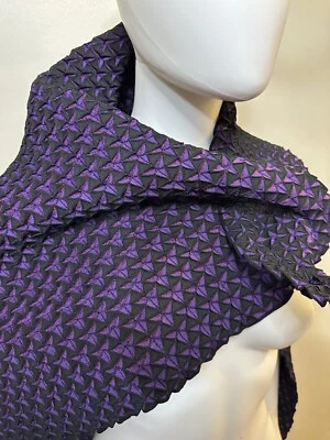 Capa envolvente vintage Issey Miyake capa púrpura gran textura gruesa IM79-AD416 Foto 1 de 4