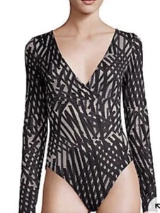 Tart Kelly Surplice Jacquard Bodysuit Size XS *NEW* - Picture 1 of 4