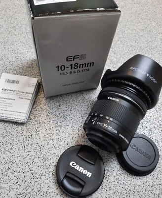 Boxed CANON EF-S 10-18 mm 1:4.5-5.6 IS Image Stabilization Wide-angle Zoom Lens - Image 1 of 4