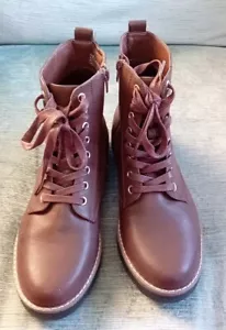 Brown Matalan Soleflex Side Zip,  Faux Leather Boots Size 7/40. - Picture 1 of 13