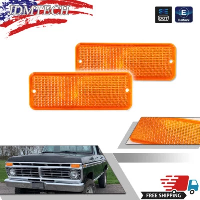 FORD F-100 F100 Turn Signal Light Lens Set Left & Right Side 74-77 NEW #906-SET - Image 1 of 4
