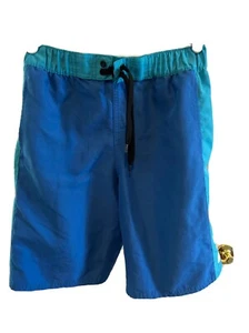 Adidas Boys Swin Trunks Suit Large Draw String Blue LINER CUT OUT - Picture 1 of 7