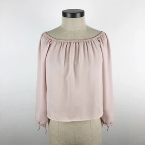 Rue 21 Top Damen Größe Small Schulterfrei Rosa 3/4 Arm Bluse - Bild 1 von 8