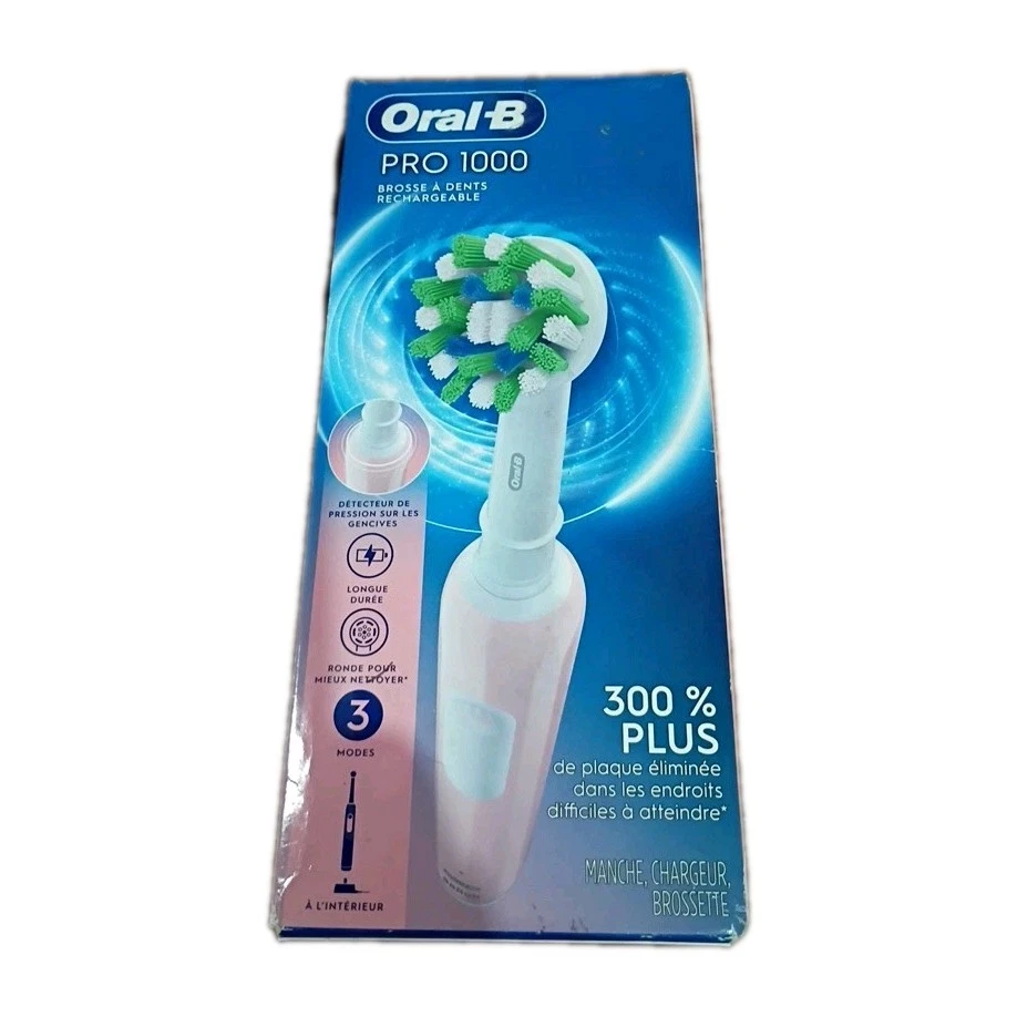Oral-B Pro 1000 аккумуляторная электрическая зубная щетка и зарядное устройство основание розовый - Изображение 1 из 2