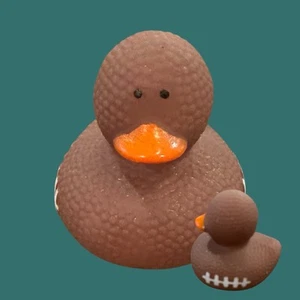 Rubber Duck Football Jeep Ducked Decor Car Home Office Cruise Ducky Brown New - Picture 1 of 10
