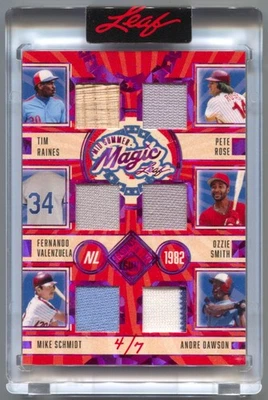 Футболка 2025 Leaf Sun Pete Rose Ozzie Smith Mike Schmidt Rickey Henderson 12 No/7 - Изображение 1 из 4