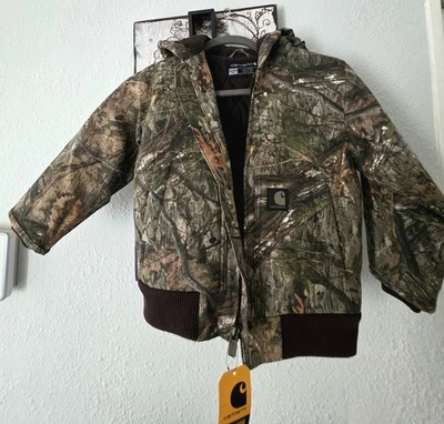 Chaqueta aislante de lona con cremallera completa camuflada Carhartt para niños talla XXS 4-5  Foto 1 de 4