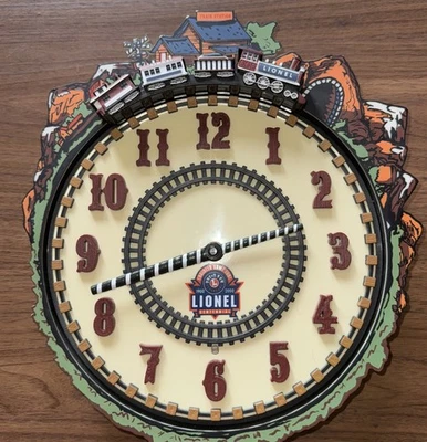 Reloj de pared Lionel a batería con sonidos de tren por hora 13 NECESITA REPARACIÓN Foto 1 de 4