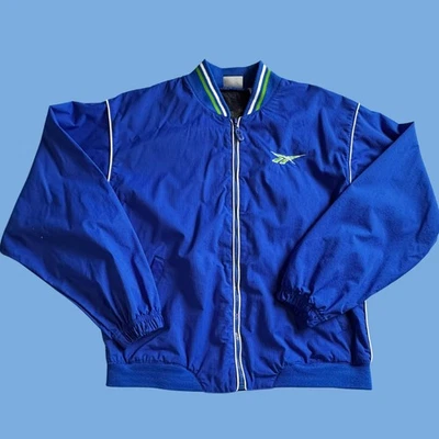 Reebok Windbreaker Jacket Vintage 90s Men’s M Track Big Logo - Image 1 of 3