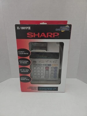 Sharp EL-1801V Printing Calculator - New In Box! - Image 1 of 4