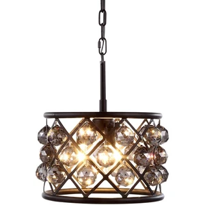 Elegant Lighting 1214D12MB-SS/RC Madison Pendant Matte Black - Picture 1 of 1