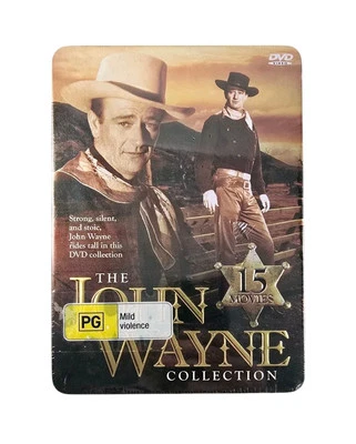 New - The John Wayne Collection 15 Movies DVD Tin Includes Deluxe Booklet Sealed - Image 1 of 4