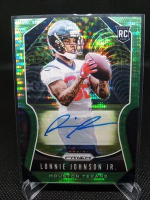 2019  Prizm - Lonnie Johnson Jr. #396 Neon Green Pulsar Prizm Rookie Autographs - Image 1 of 2