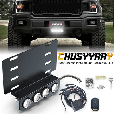 For 2024 Dodge RAM Challenger Durango LED Light Front License Plate Bracket - Image 1 of 4